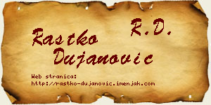 Rastko Dujanović vizit kartica